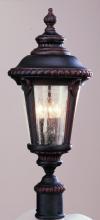  5047 RT - Commons 3-Light Metal and Seeded Glass Post Mount Lantern Head